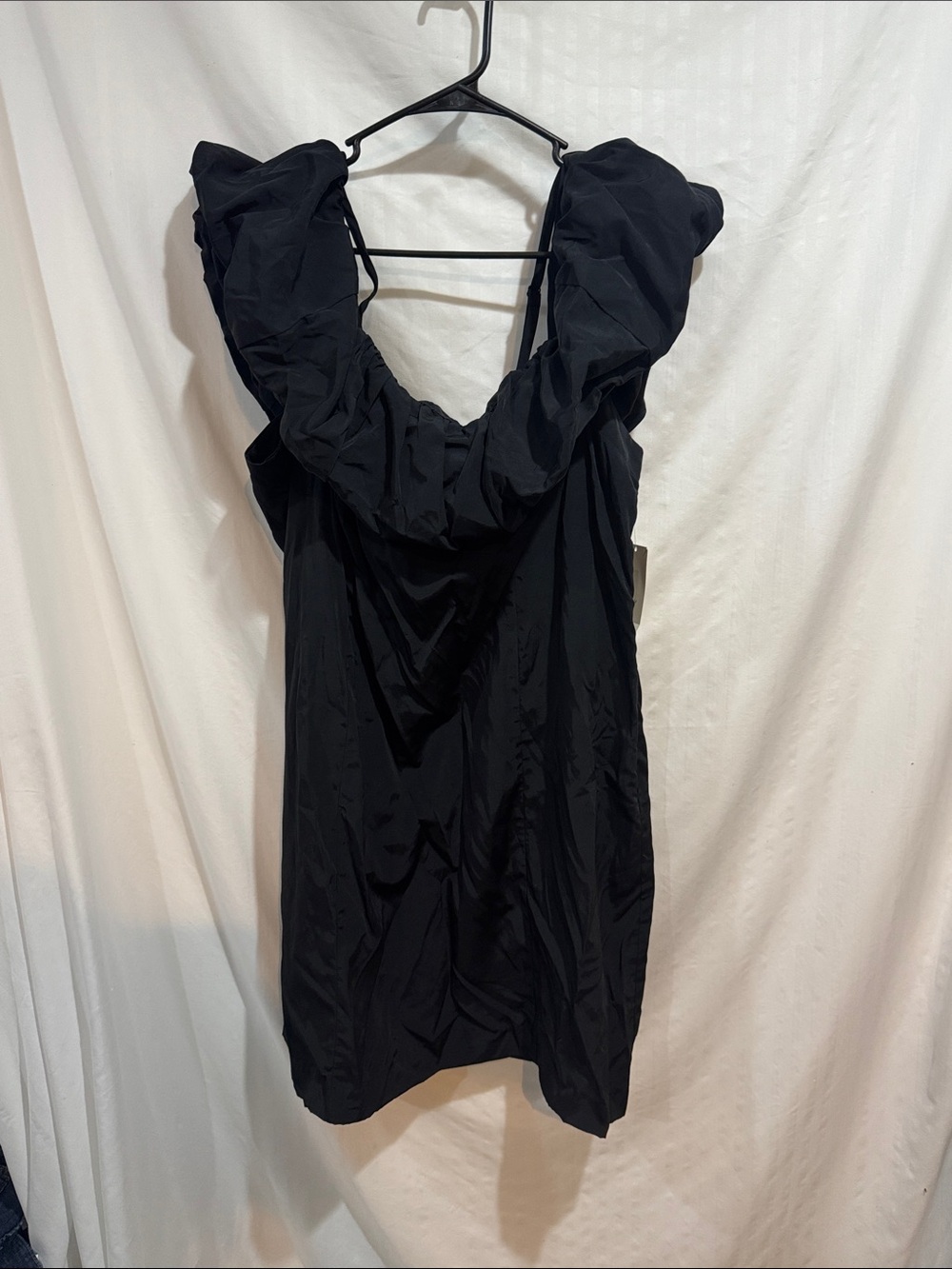 a new day Black Ruffle-Detail Mini Dress